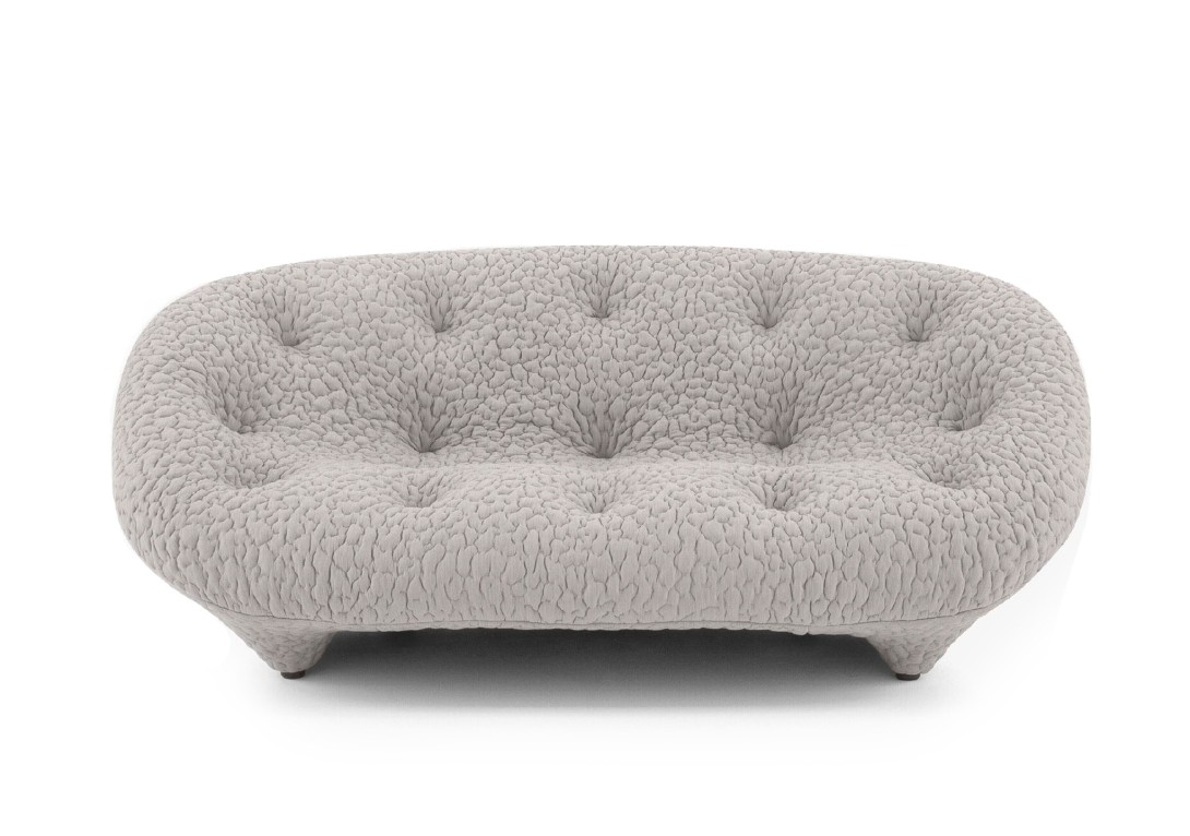 Ligne Roset Ploum High Back Settee: Medium Moby Sable-medium-settee-moby-sable