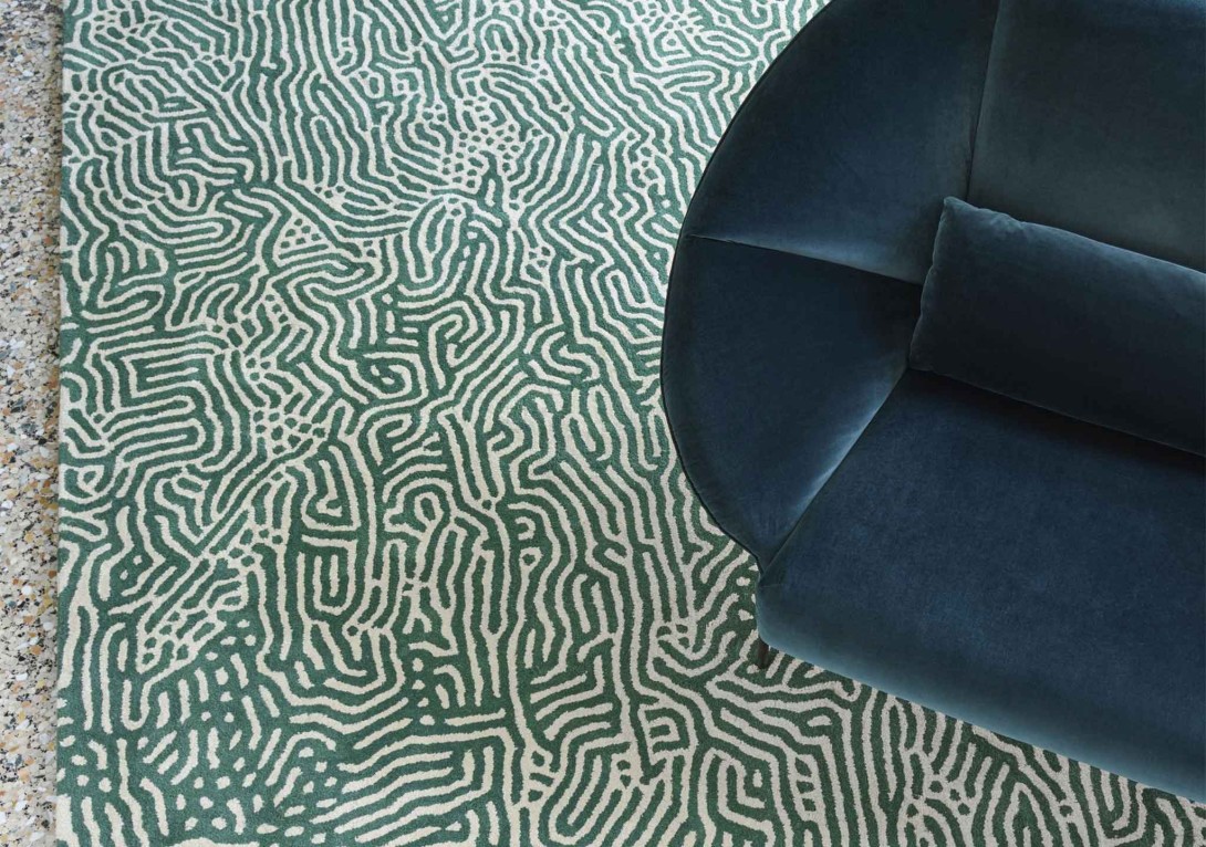 Ligne Roset Ecume Rug in Green