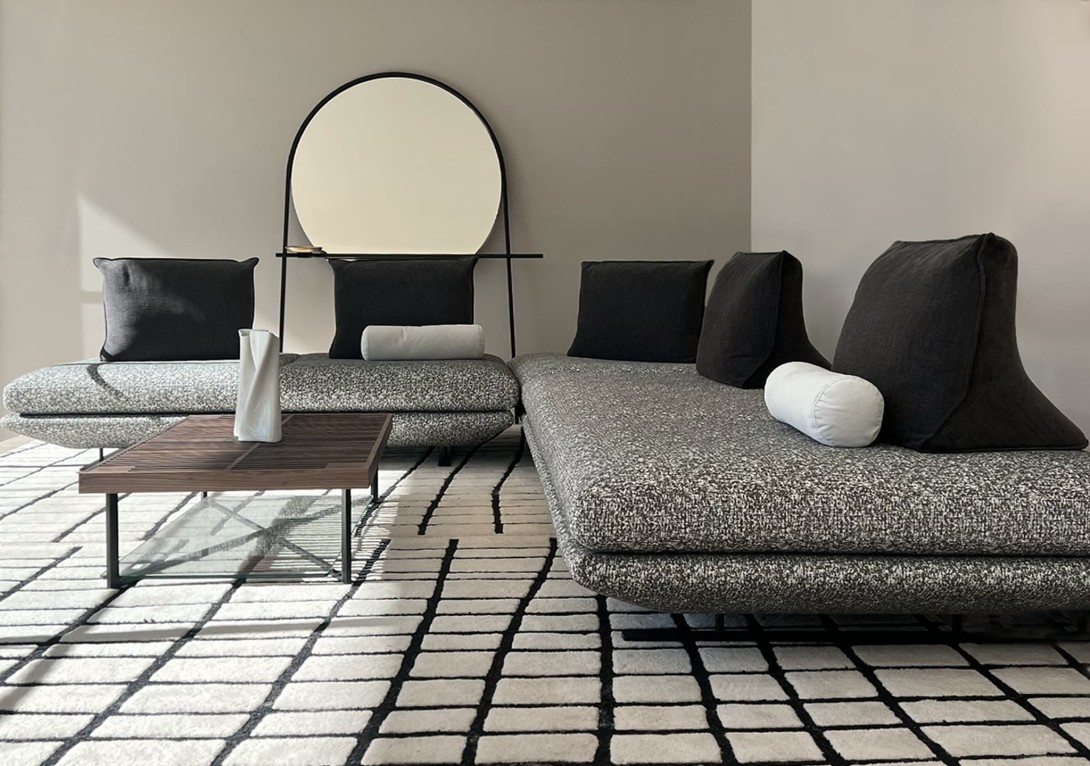 Ligne Roset Prado Setting: Terraba Ardoise + Kerala Graphite