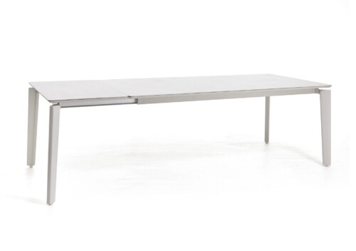 KUN Design Bagel Extendable Dining Table: Olive Grey with Light Grey Ceramic Top