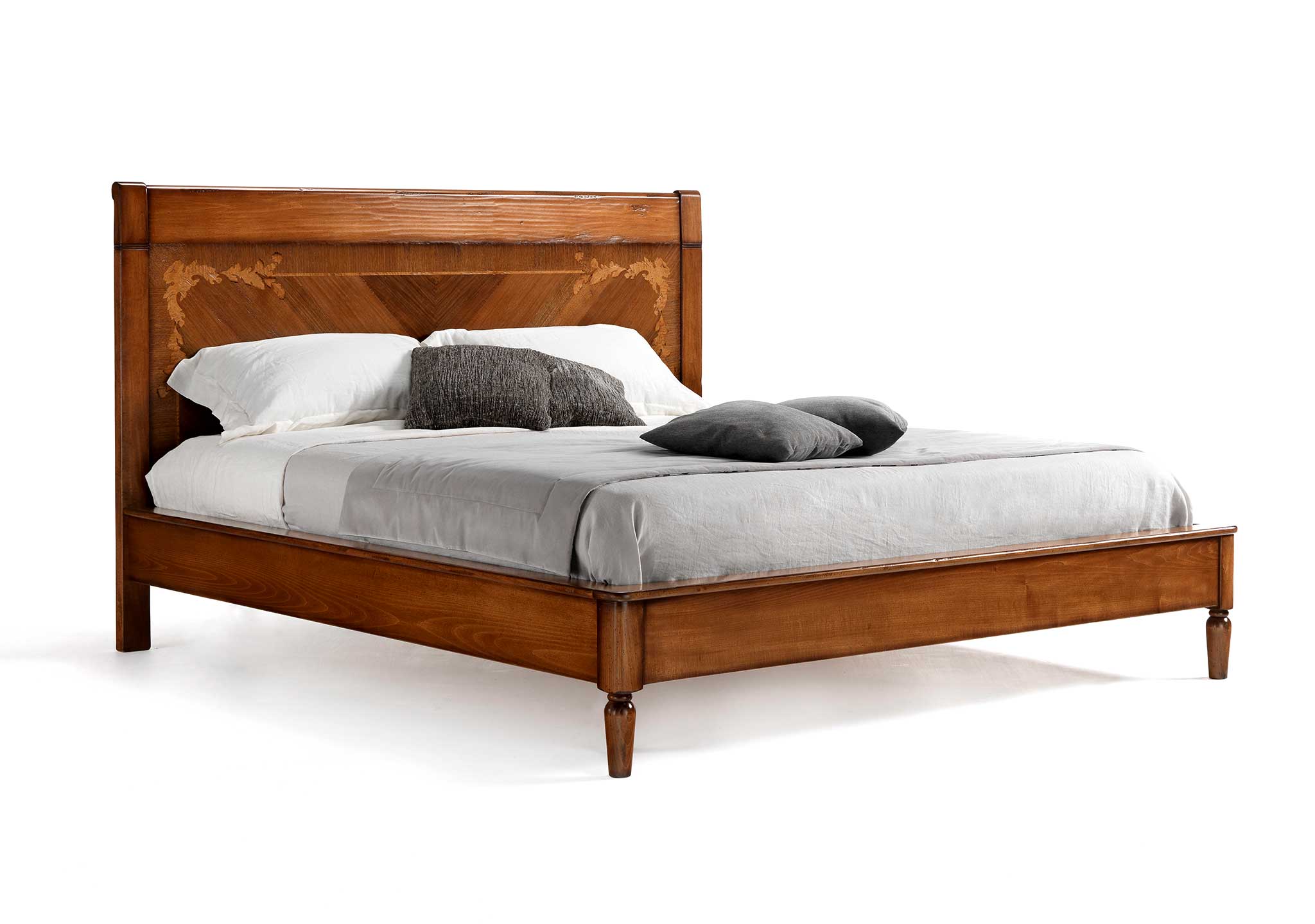 Arte Brotto Marchetti Pompeii Bed: Pierre Chiaro with Inlay