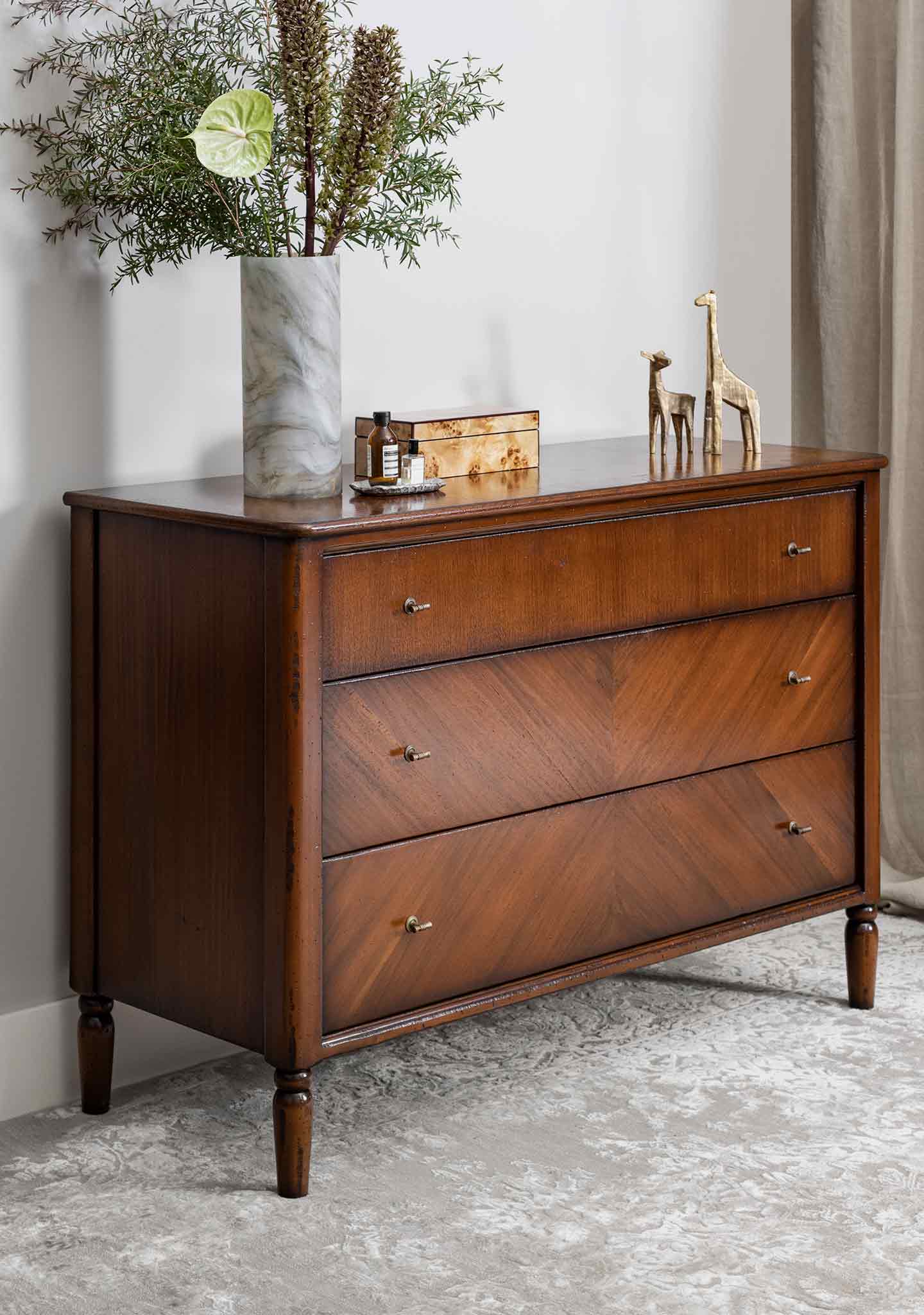 Arte Brotto Pompeii Chest Of Drawers: Pierre Chiaro with Bone Inlay