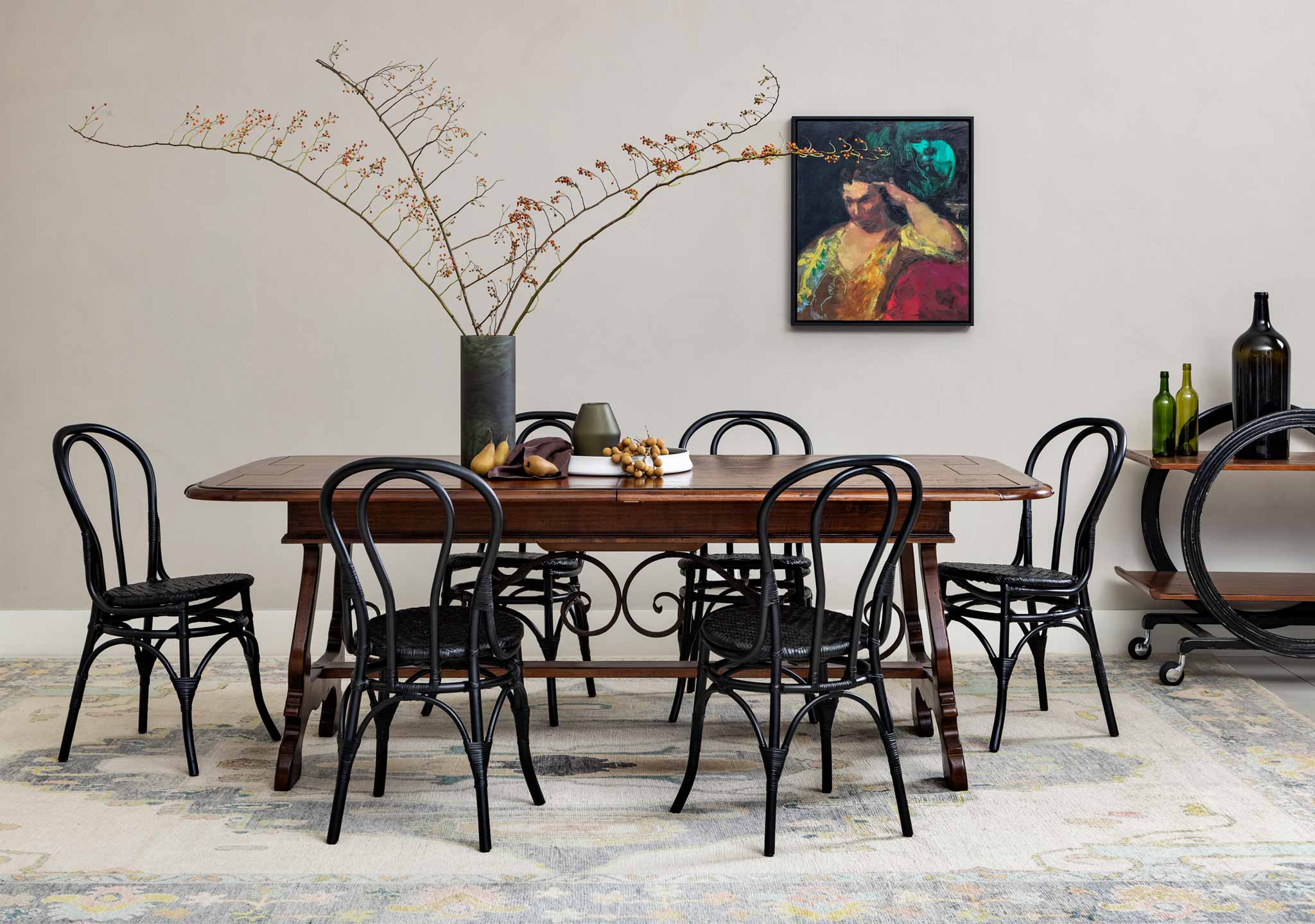 Isatis Dining Table Arte Brotto Rectangular Pierre Chiaro Sika Design Lulu Chairs
