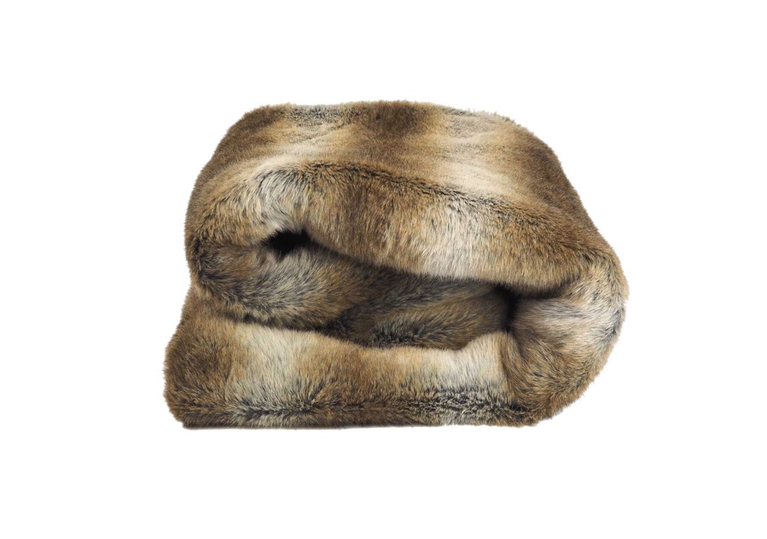 Faux Fur Throw: Vesuve Opale