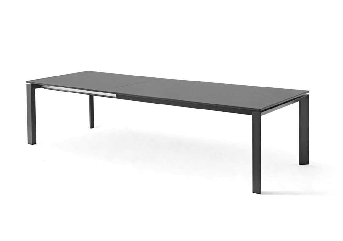 KUN Design Flamingo Extendable Dining Table: Anthracite Frame with JK6 Ceramic Top