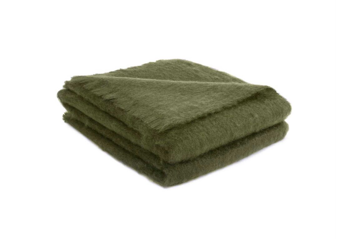 Mohair Throw: Khaki