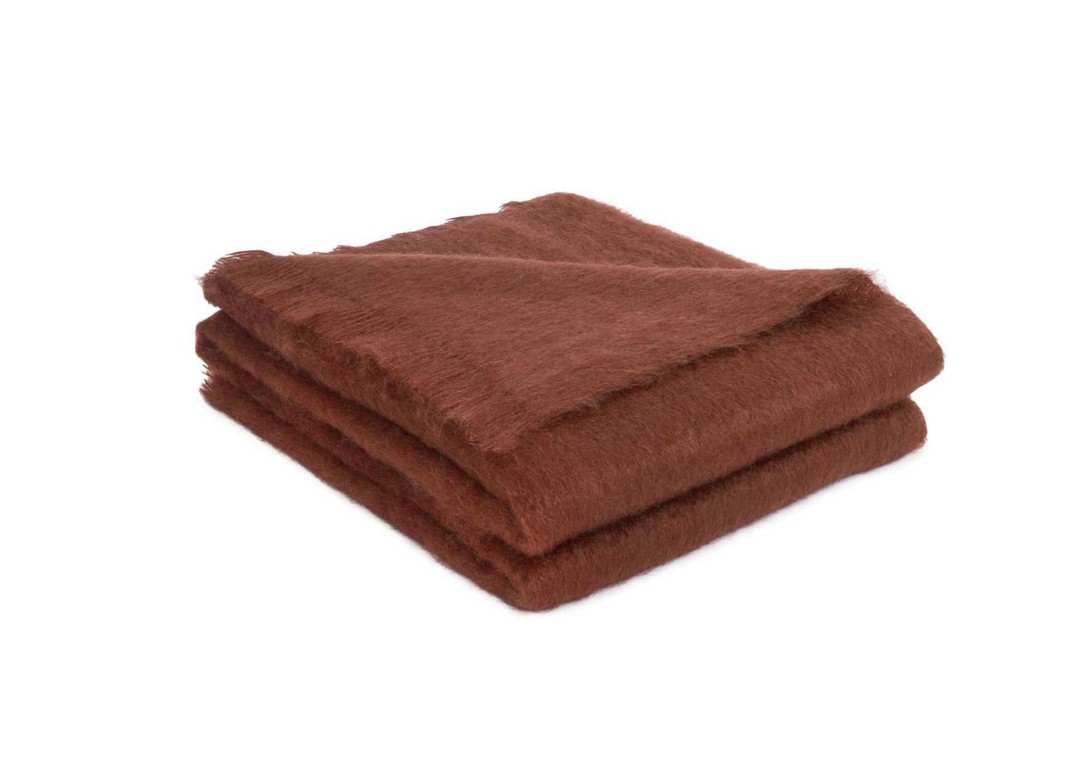 Mohair Throw: Terracotta