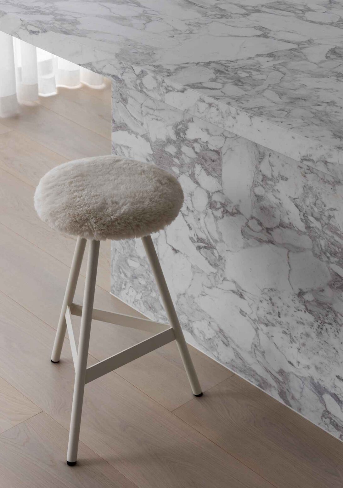 Biasol: Tre Mezzo Counter Stool in Milma YP20004. Credit: Biasol, Timothy Kaye.