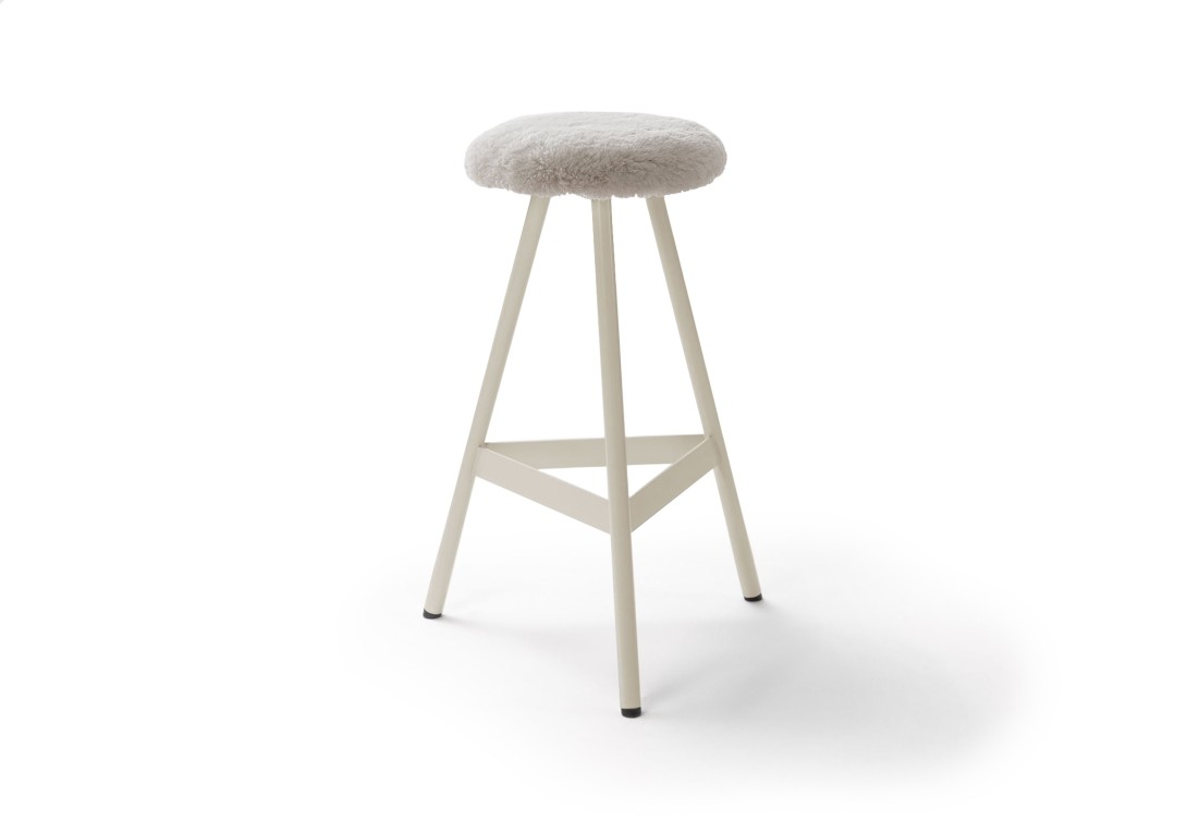 Biasol: Tre Mezzo Counter Stool 650H 470W 4701 White Matt Frame Designs of the times Milma YP20004 Top