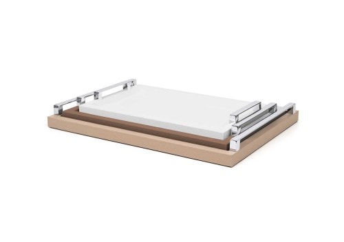 Pinetti: Jupiter Tray in Small Cream, Med Chocolate, Large Taupe