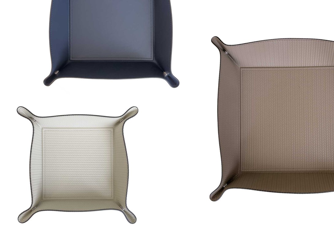 Trinket Trays Pinetti Cream Navy Blue and Taupe