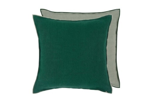 Brera Lino Ivy and Jade Linen Cushion Designers Guild