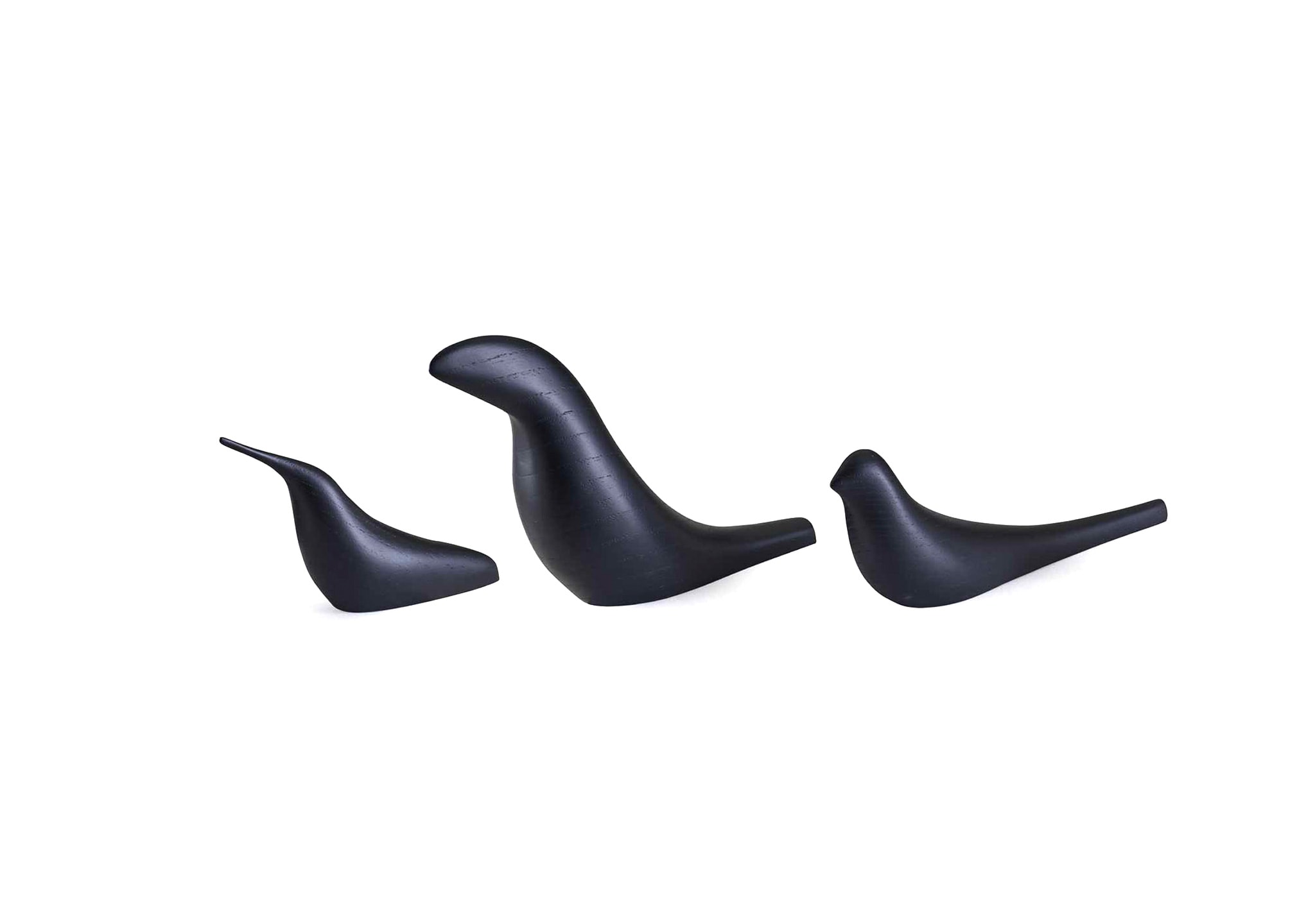 Ligne Roset Pajaros Set of 3 Decorative Birds: Black