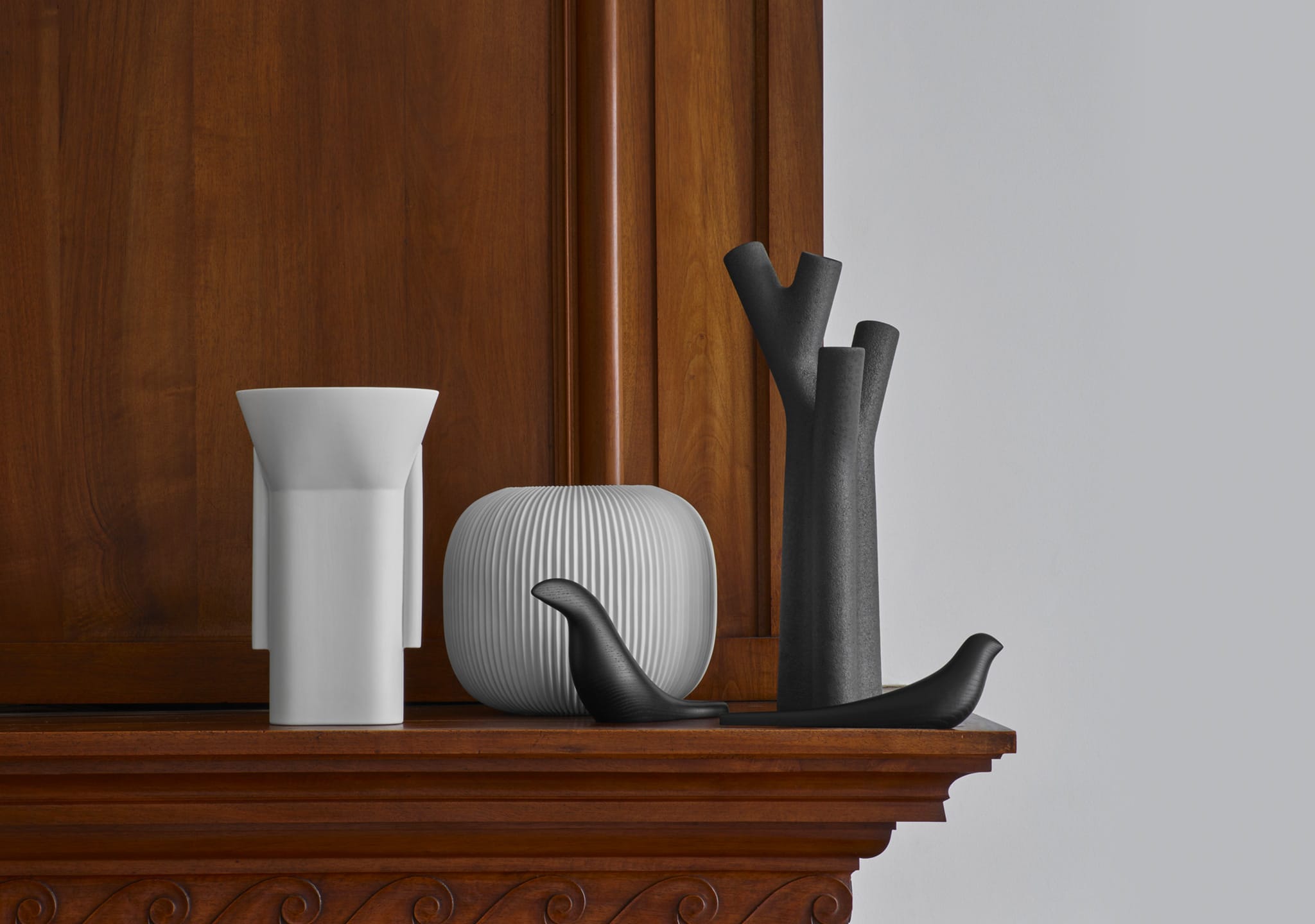 Ligne Roset Pajaros Set of 3 Decorative Birds: Black