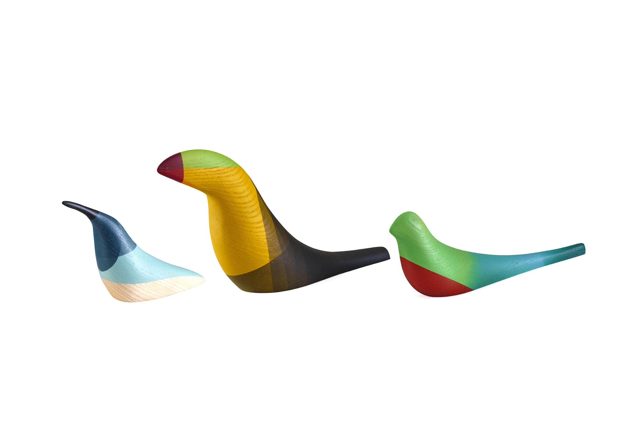 Ligne Roset Pajaros Set of 3 Decorative Birds: Colour