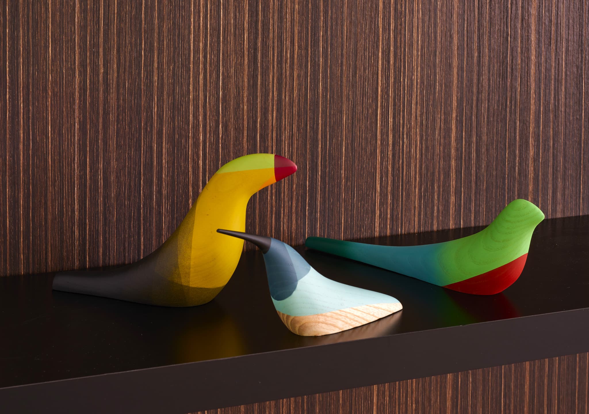 Ligne Roset Pajaros Set of 3 Decorative Birds: Colour