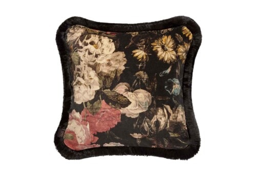 House of Hackney: Midnight Garden Medium Fringed Velvet Cushion