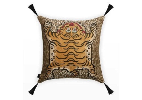 Wild Saber Large Tassel Butterscotch Jacquard Cushion House of Hackney
