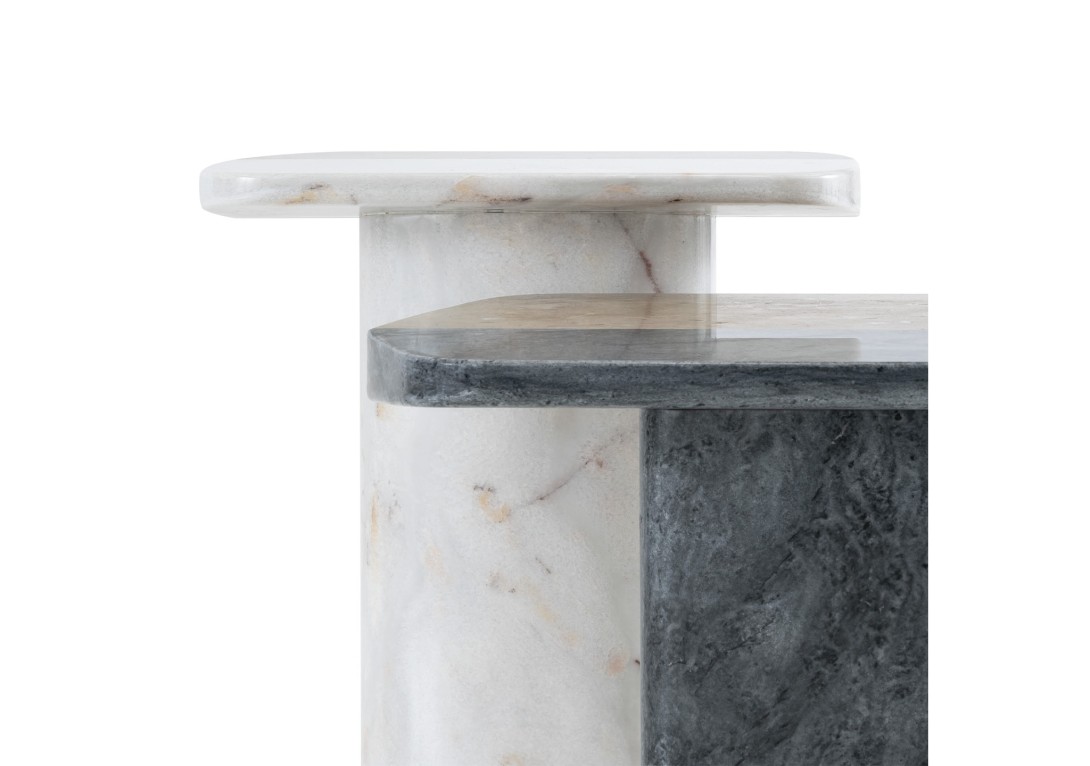 Ligne Roset: Biscotto Pedestal Tables - Low and High