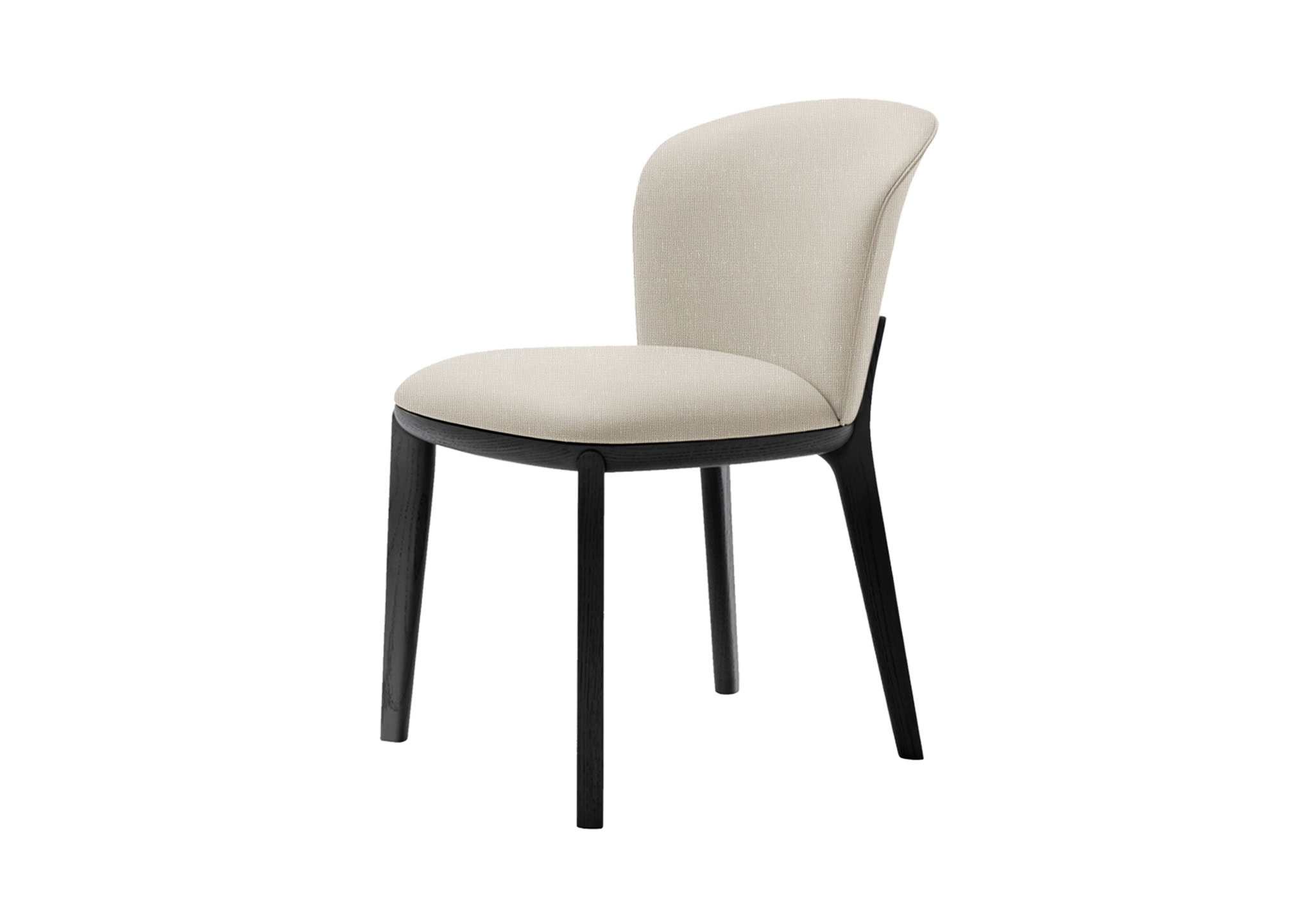 HC28 Erika Dining Chair: A1 Natural 0023 with Black Oak