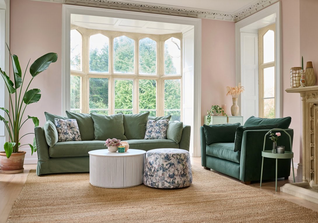 Collins & Hayes Maple Grand Sofa and Snuggler