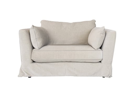 Collins & Hayes Maple Snuggler With Slipcover: Harmony Latte