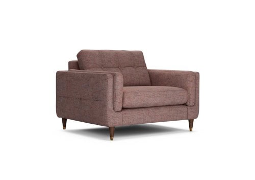 The Lounge Co Madison Snuggler Armchair in Urban Tweed Red Brick