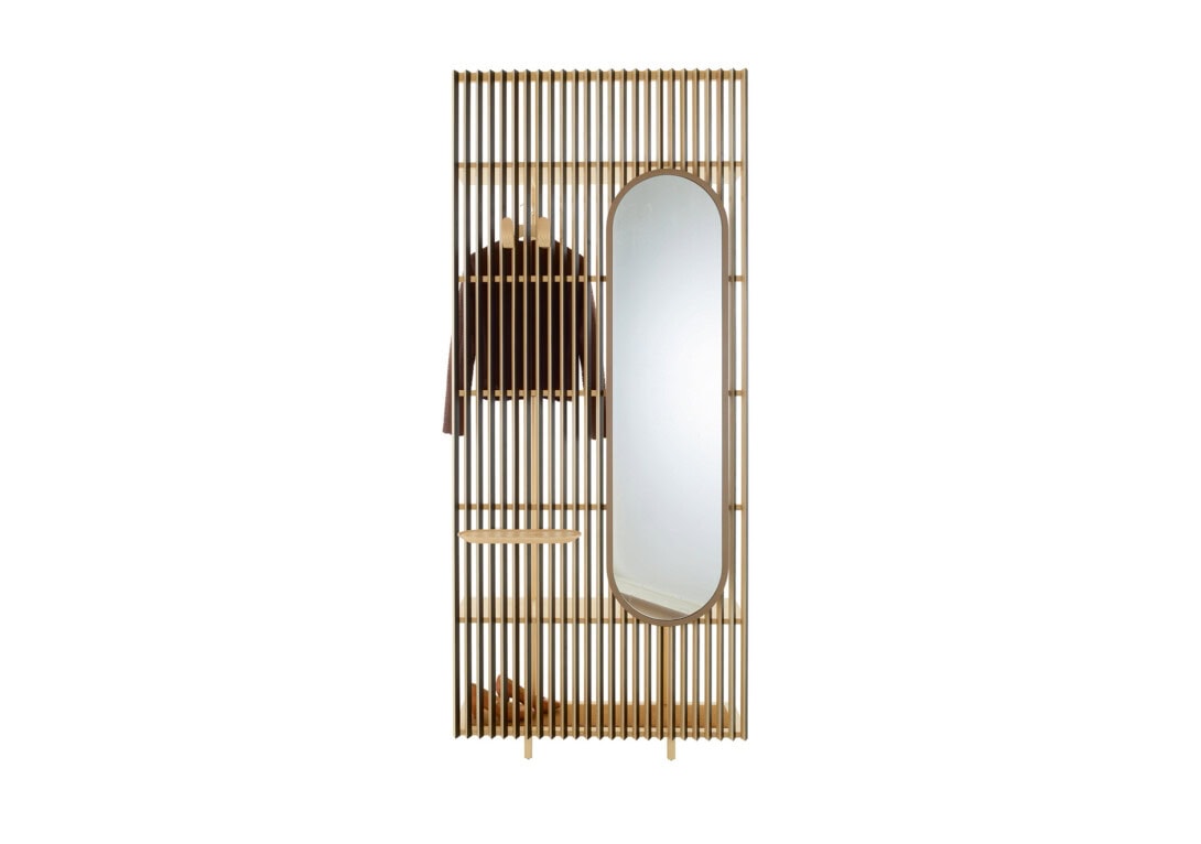 Ligne Roset Marechiaro Clothes Storage: Complete with Mirror and Hooks