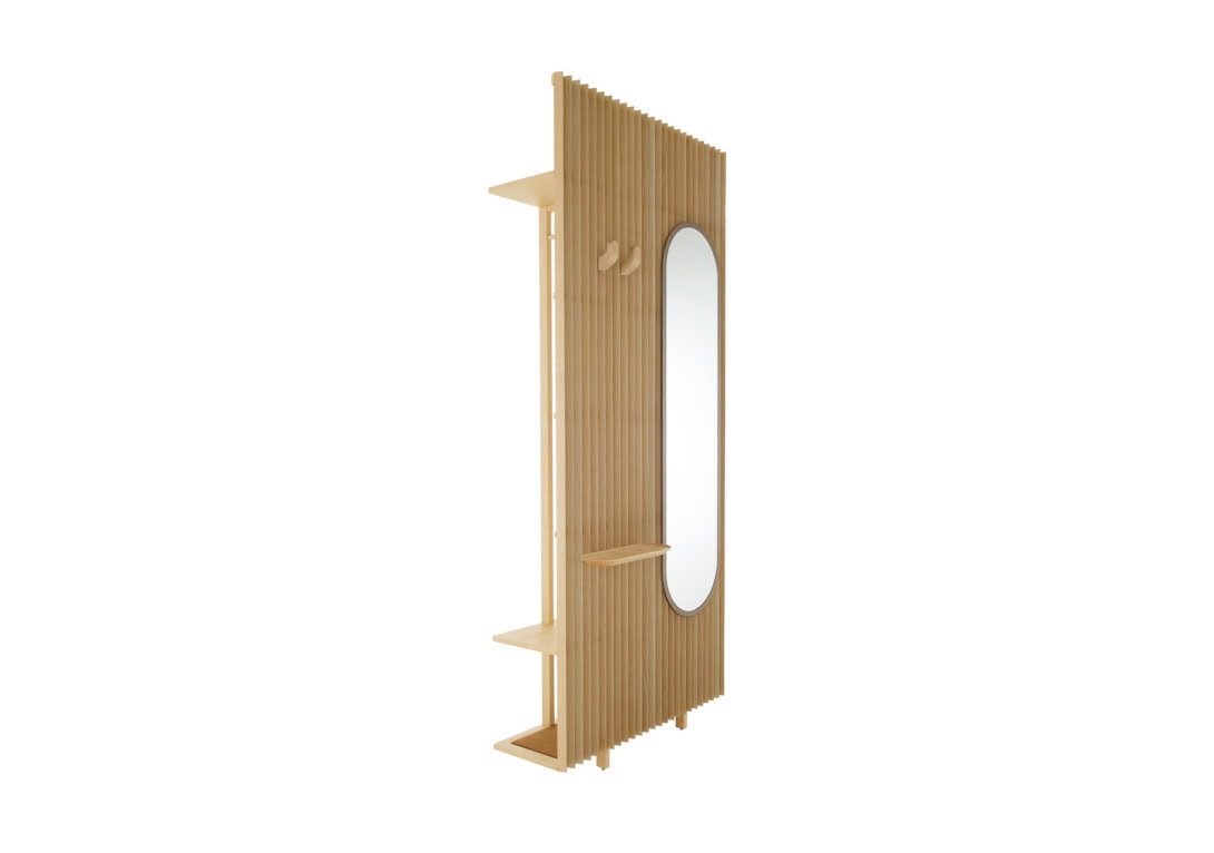 Ligne Roset Marechiaro Clothes Storage: Complete with Mirror and Hooks