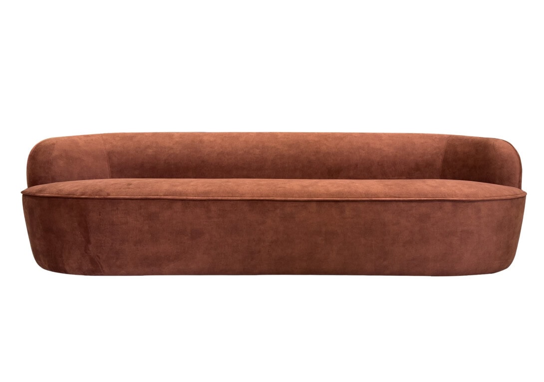 Wittmann Bun Sofa: Riviera Copper Upholstery