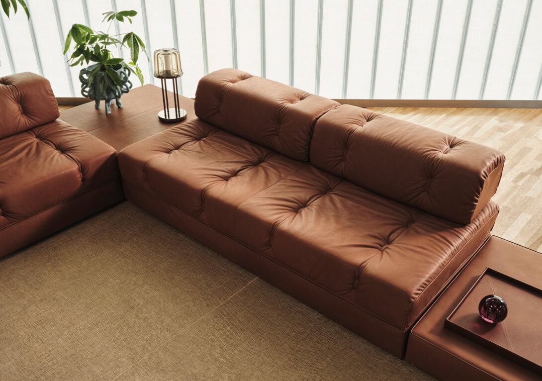 Wittmann Atrium Modular Sofa: Custom Leather Upholstery