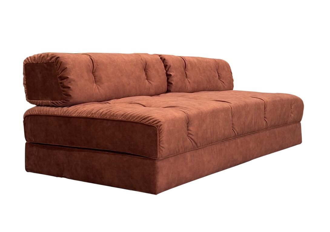 Wittmann Atrium Sofa: Double Riviera Copper Upholstery