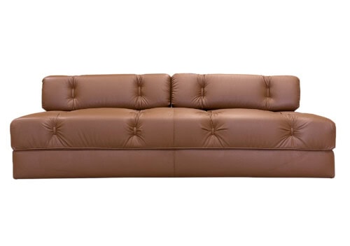 Wittmann Atrium Sofa: Double Color Cognac Leather Upholstery