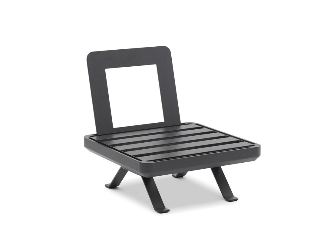 DOMO Outdoor Orlando 1 Seat Sofa Ottoman: Charcoal Base and Backrest
