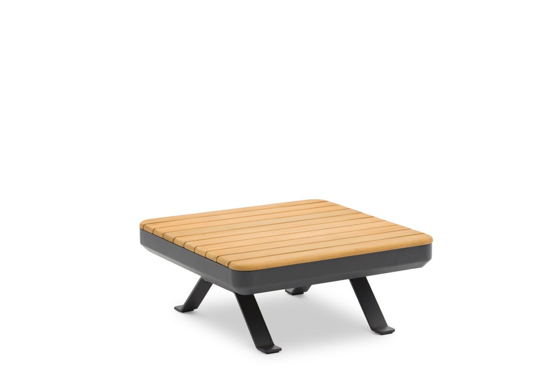 DOMO Outdoor Orlando 1 Seat Sofa Ottoman: Charcoal Base With Tabletop Sold Separately