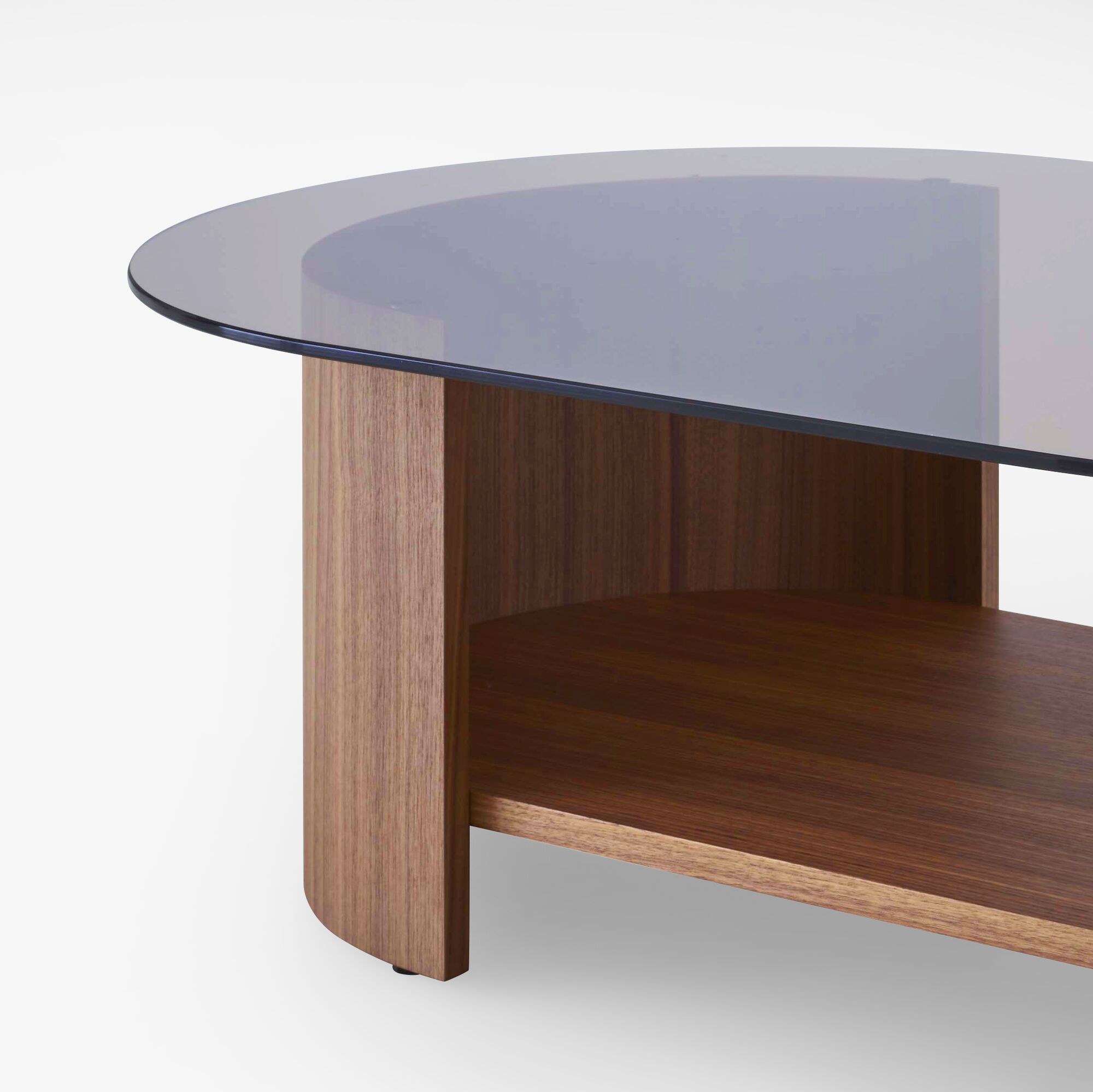 Ligne Roset: Ove Low Table – American Walnut Bronze Smoked Glass