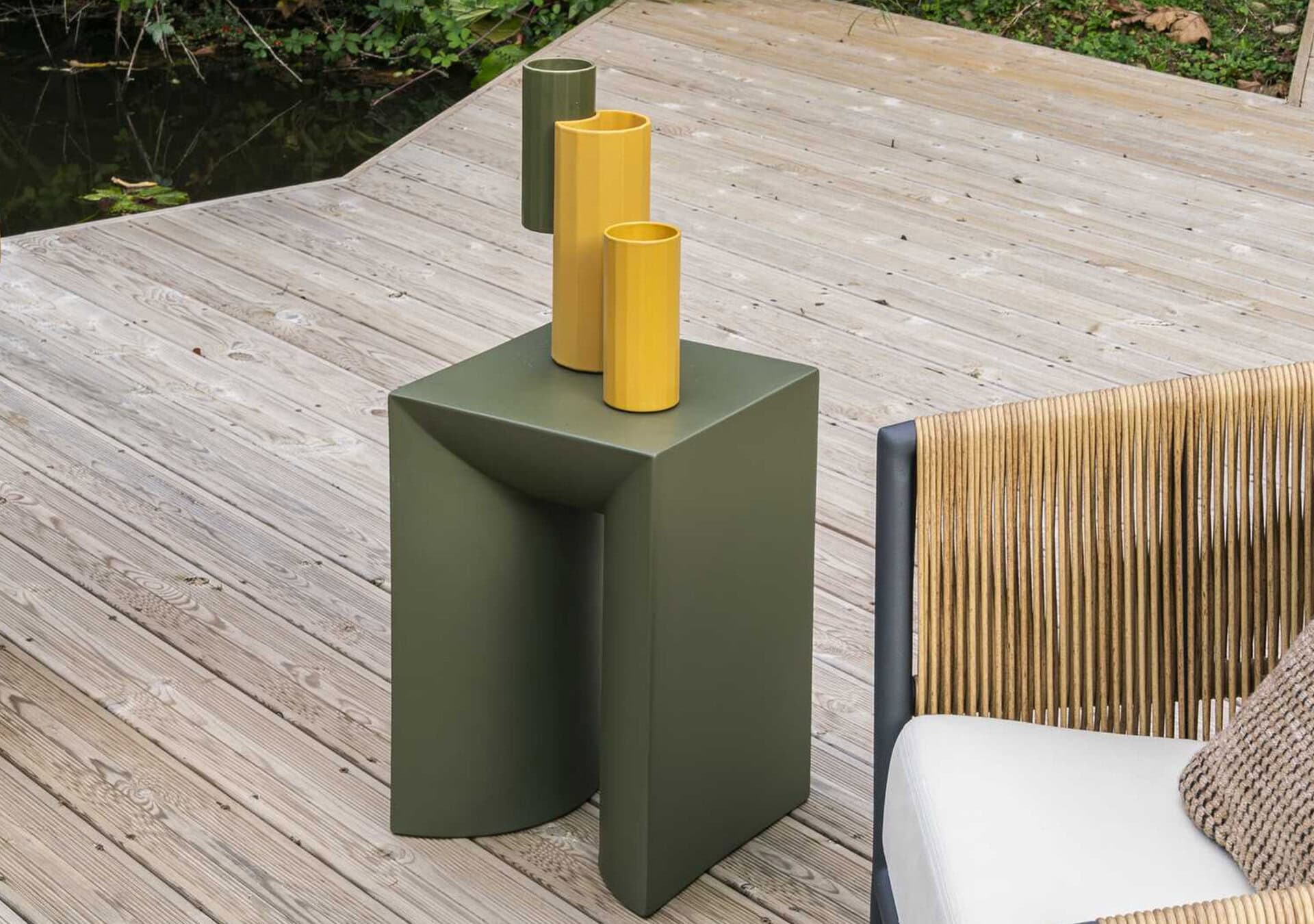 Ligne Roset Dalia Vase Collection: Epice and Kaki