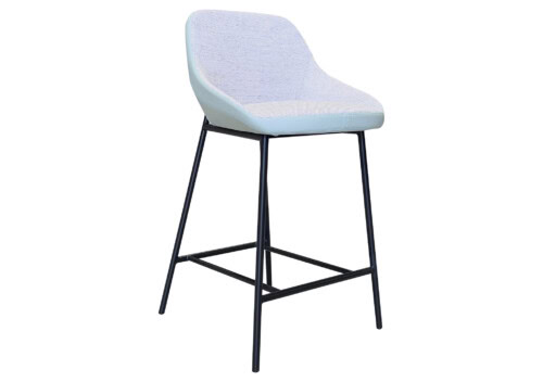 DOMO Home: A201 Barstool in Luna-92 fabric with Black Legs