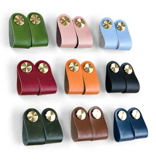 colorful leather pulls