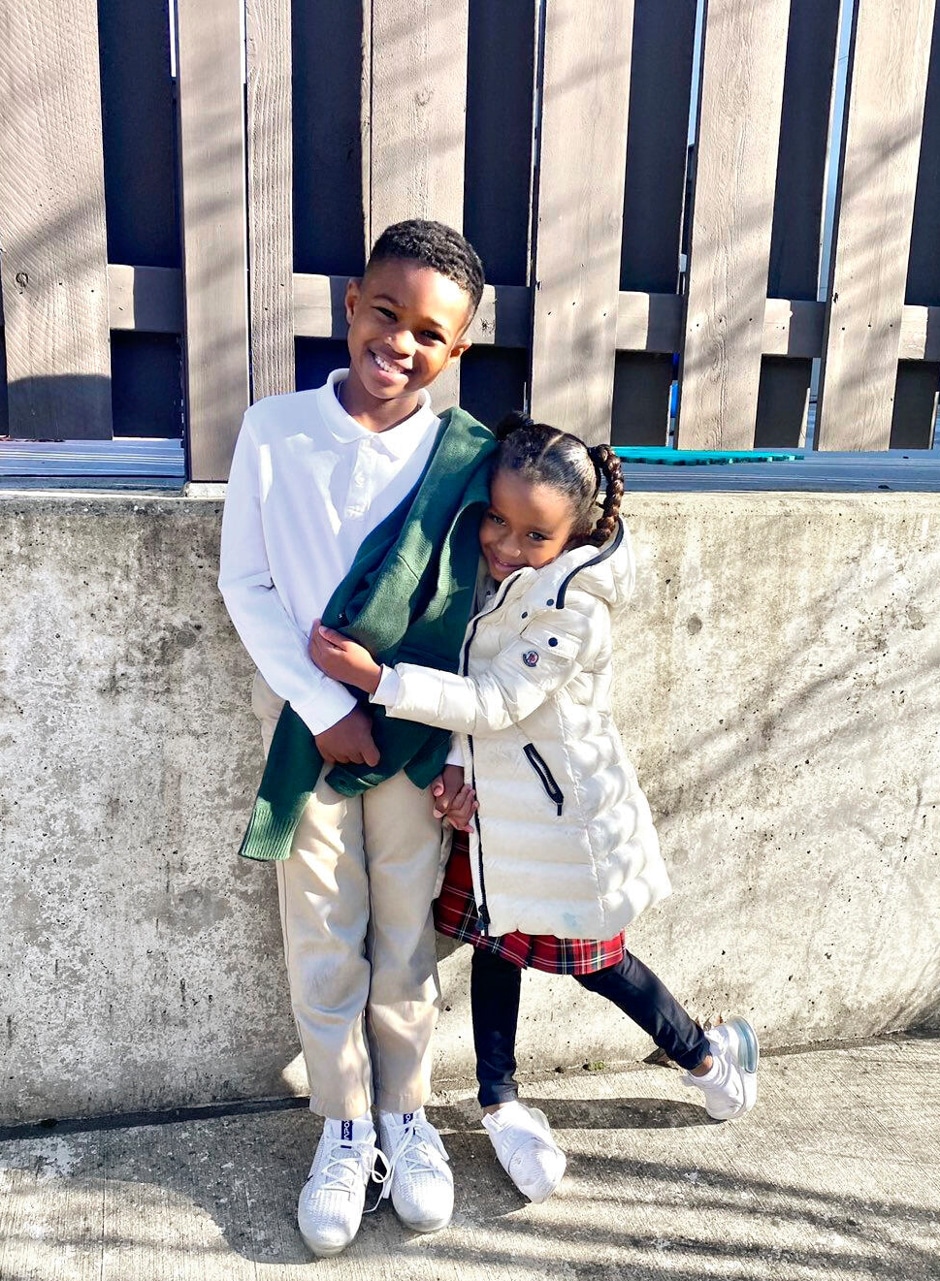 Future and Sienna hugging portrait
