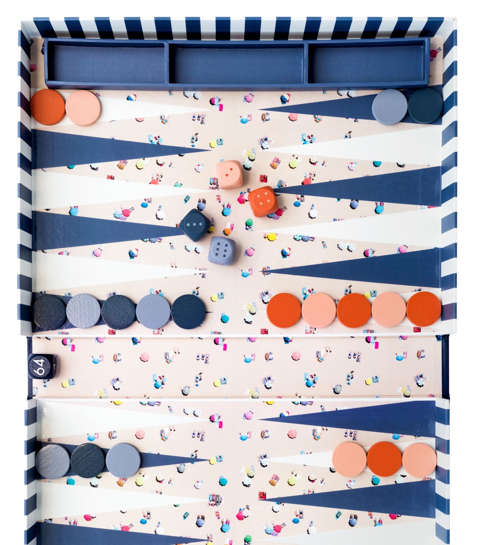 gray malin beach backgammon set