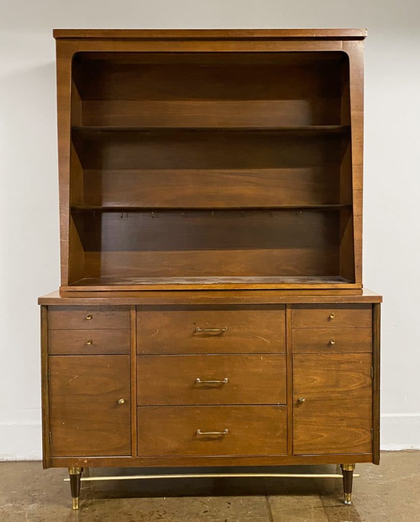 old wooden hutch before renovation