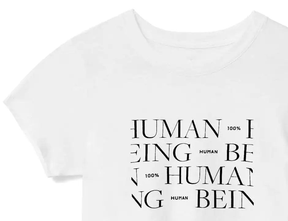 everlane 100% human tee