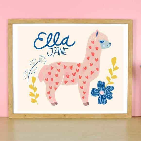 Name wall art