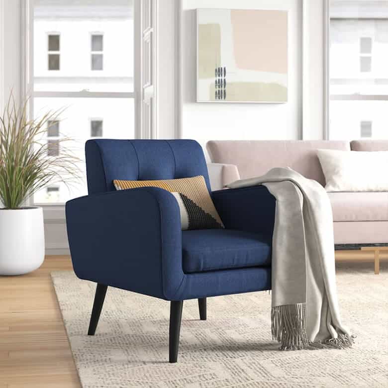 Dark blue arm chair