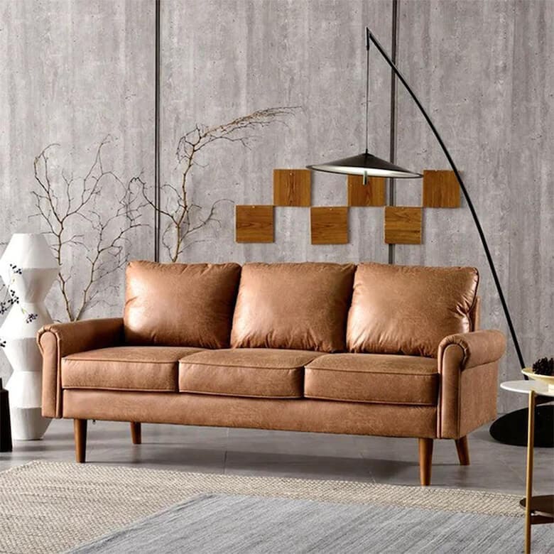 vegan leather couch