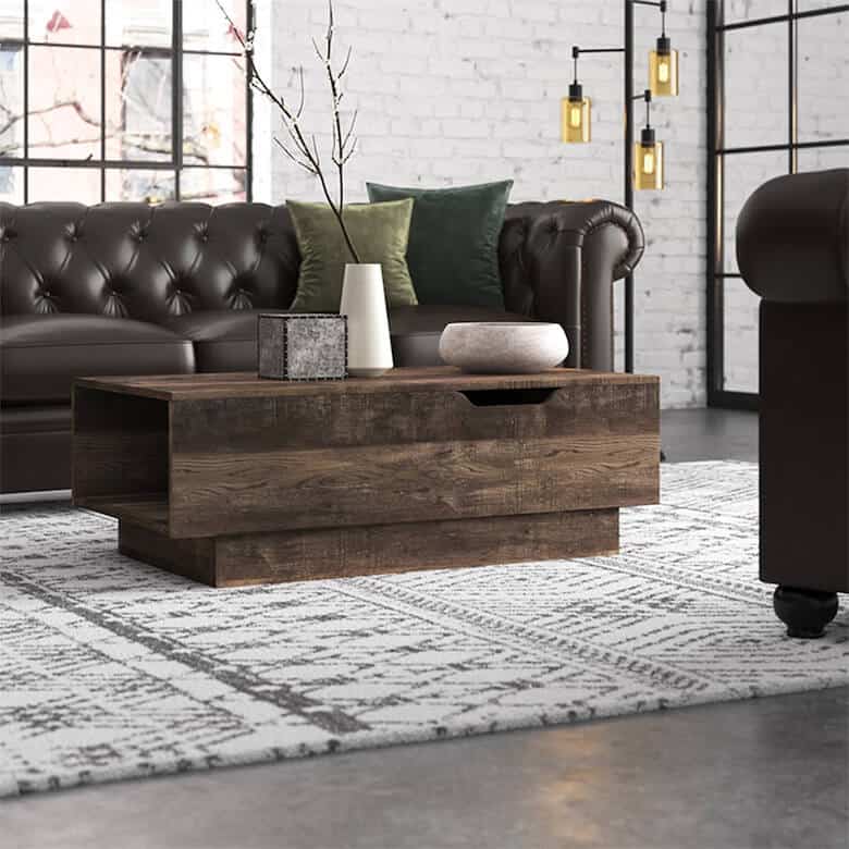 Wooden coffee table