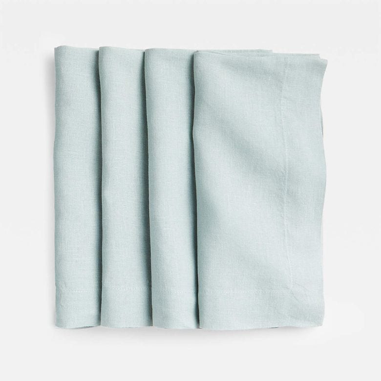 Marin Quiet Blue European Flax ®-Certified Linen Napkin, Set of 4