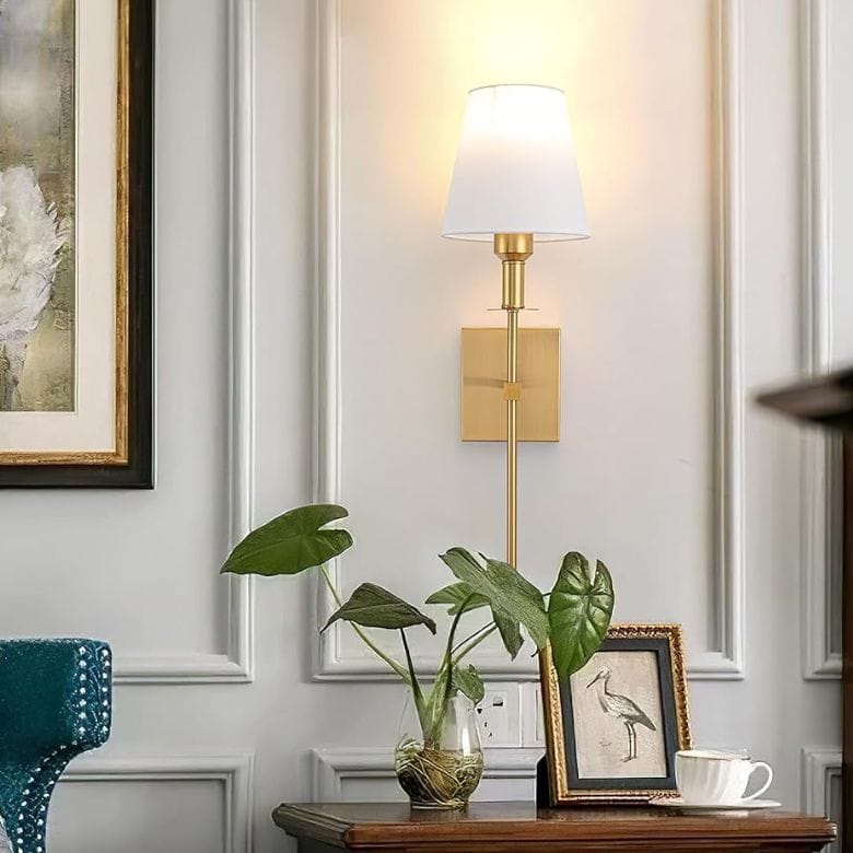 Gold Battery Operated Sconce