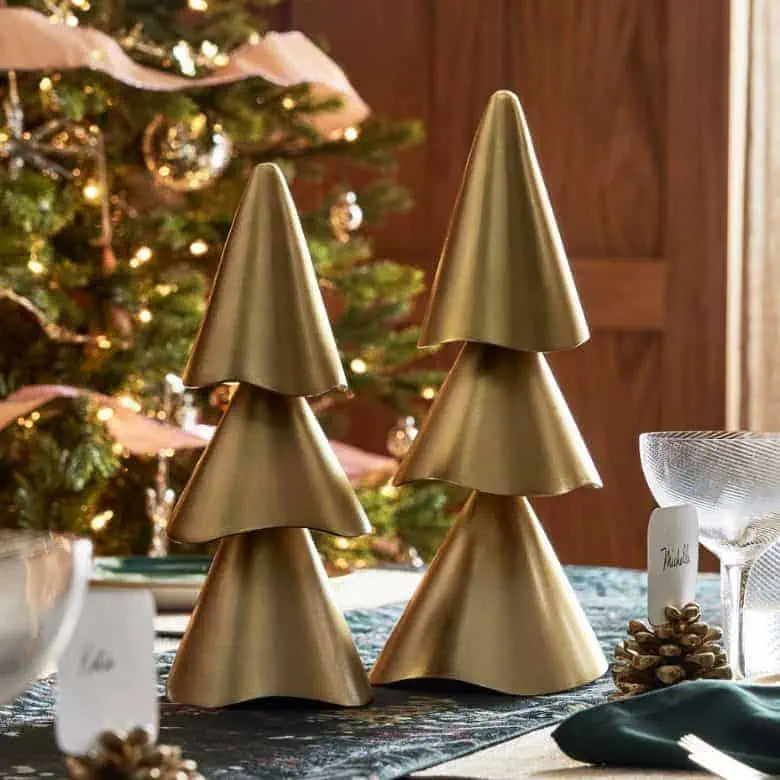 metal table top christmas tree decorations